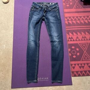 Miss Me Dark Blue Jeans with Embroidery